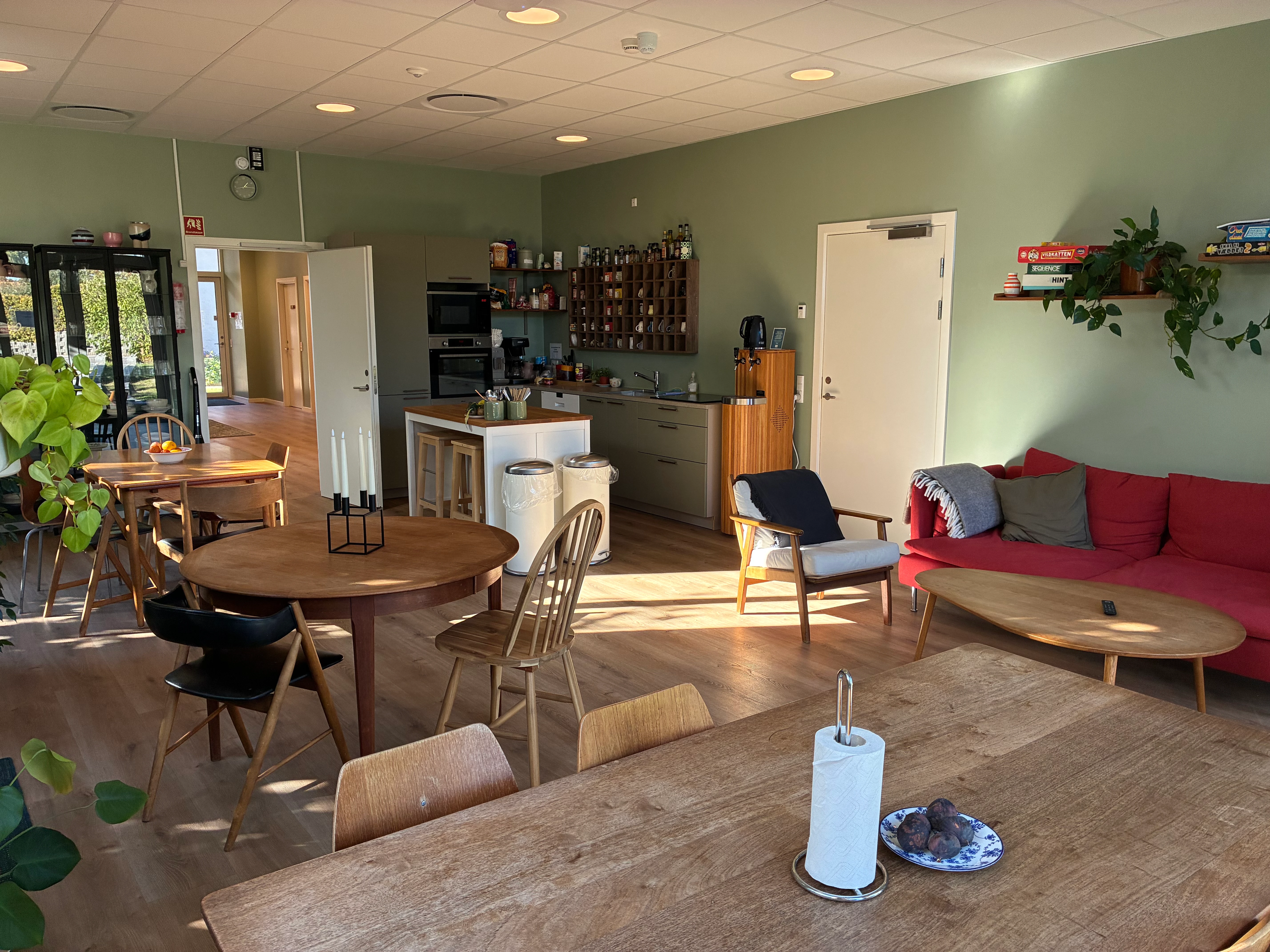 Billede af stuen i Ungehuset